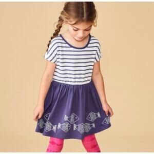 Tea Collection Geo Fish Twirl Dress, Size 3